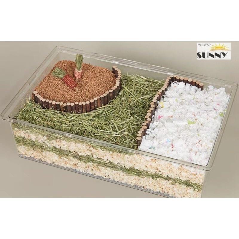 Cỏ khô mix hoa lót đệm chuồng, làm hang trú, tạo ổ hamster/sóc gói 100g