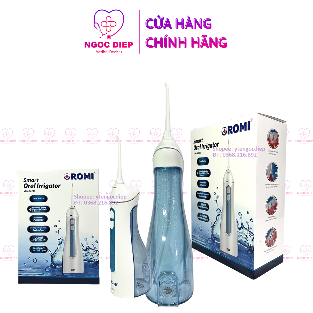 Máy tăm nước cầm tay OROMI VTM-5025A chống thấm nước IPX7 - Vệ sinh răng miệng công nghệ mới