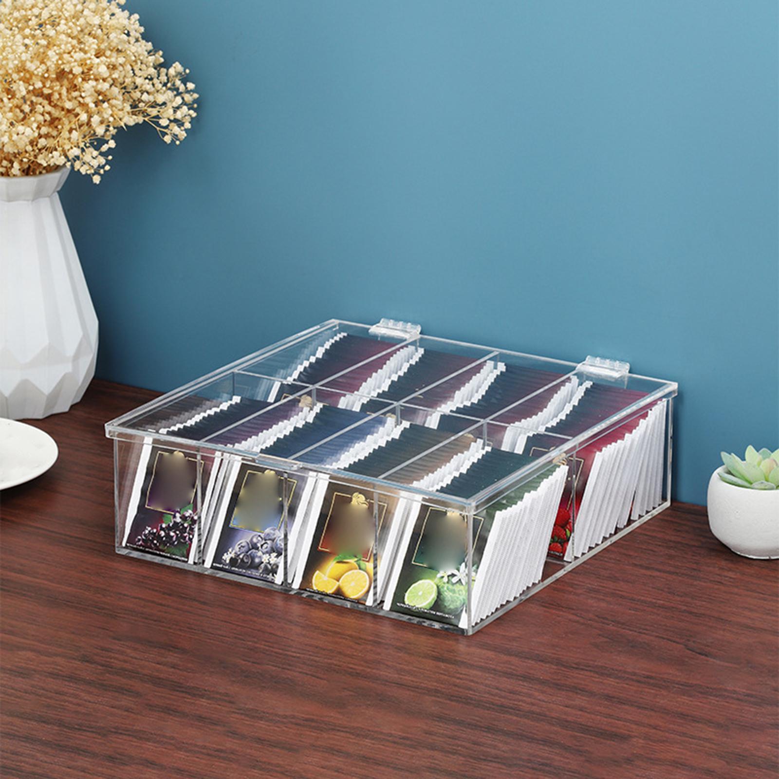 Organizer 8 Compartments Storage Bin Box Display Case for Pantry