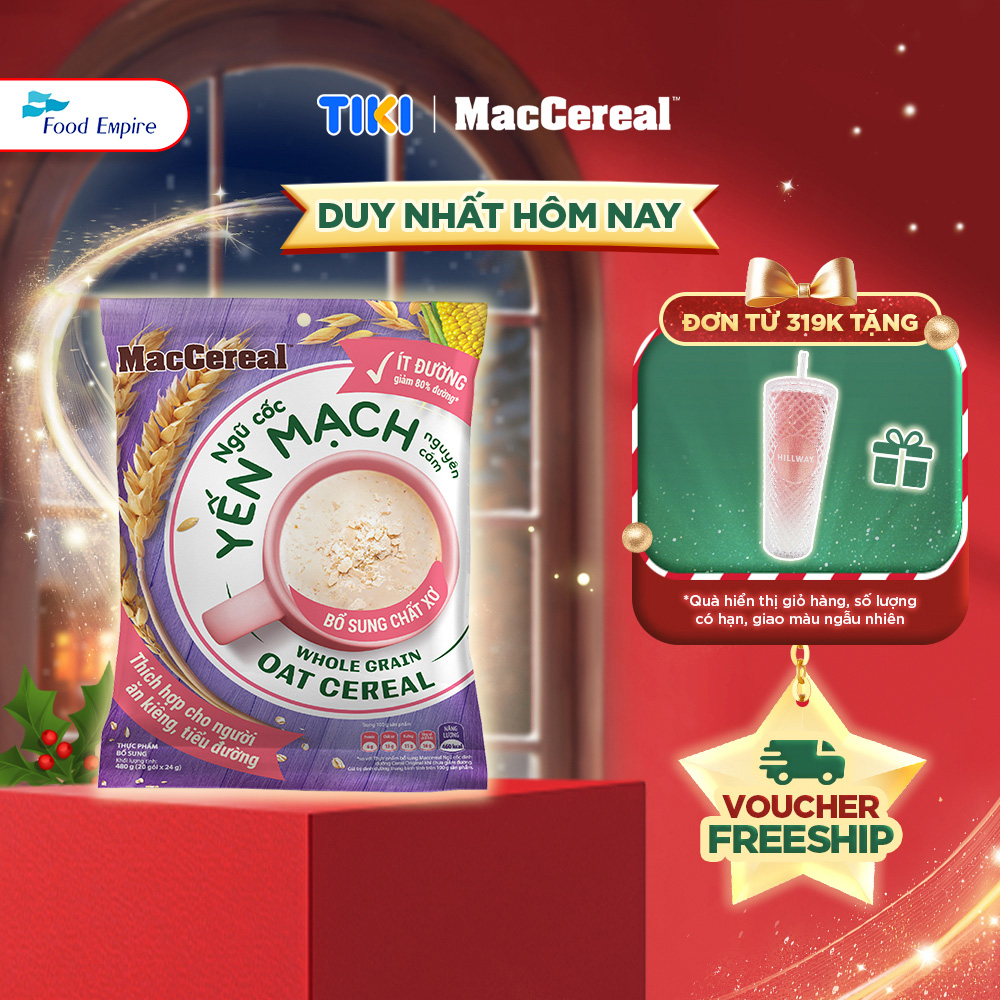 Bột Ngũ Cốc Dinh Dưỡng Ít Đường - MacCereal (túi 20 gói x 28g)