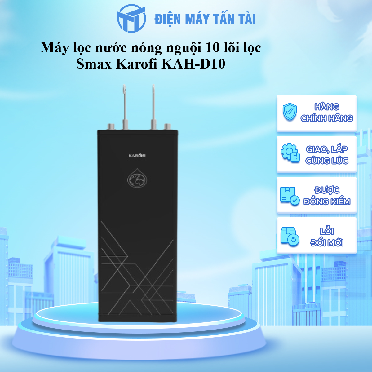 KAH-D10 - Máy lọc nước RO Karofi KAH-D10 - Hàng Chính Hãng - Chỉ Giao Hồ Chí Minh