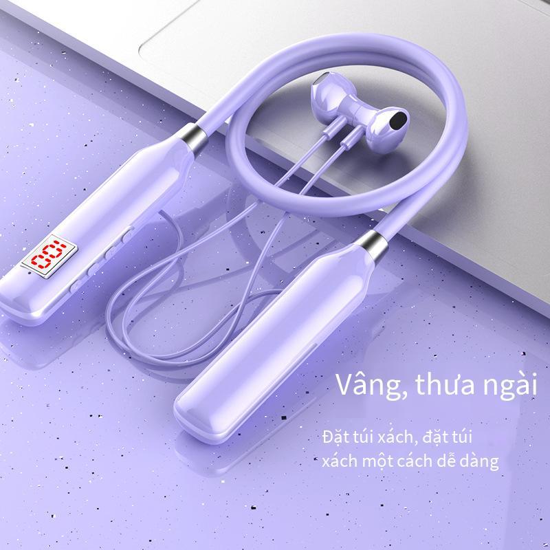 Ưu đãi tai nghe bluetooth cao cấp không dây treo cổ card màn hình kỹ thuật số chơi game đeo cổ karaoke thể thao cho Huawei Apple