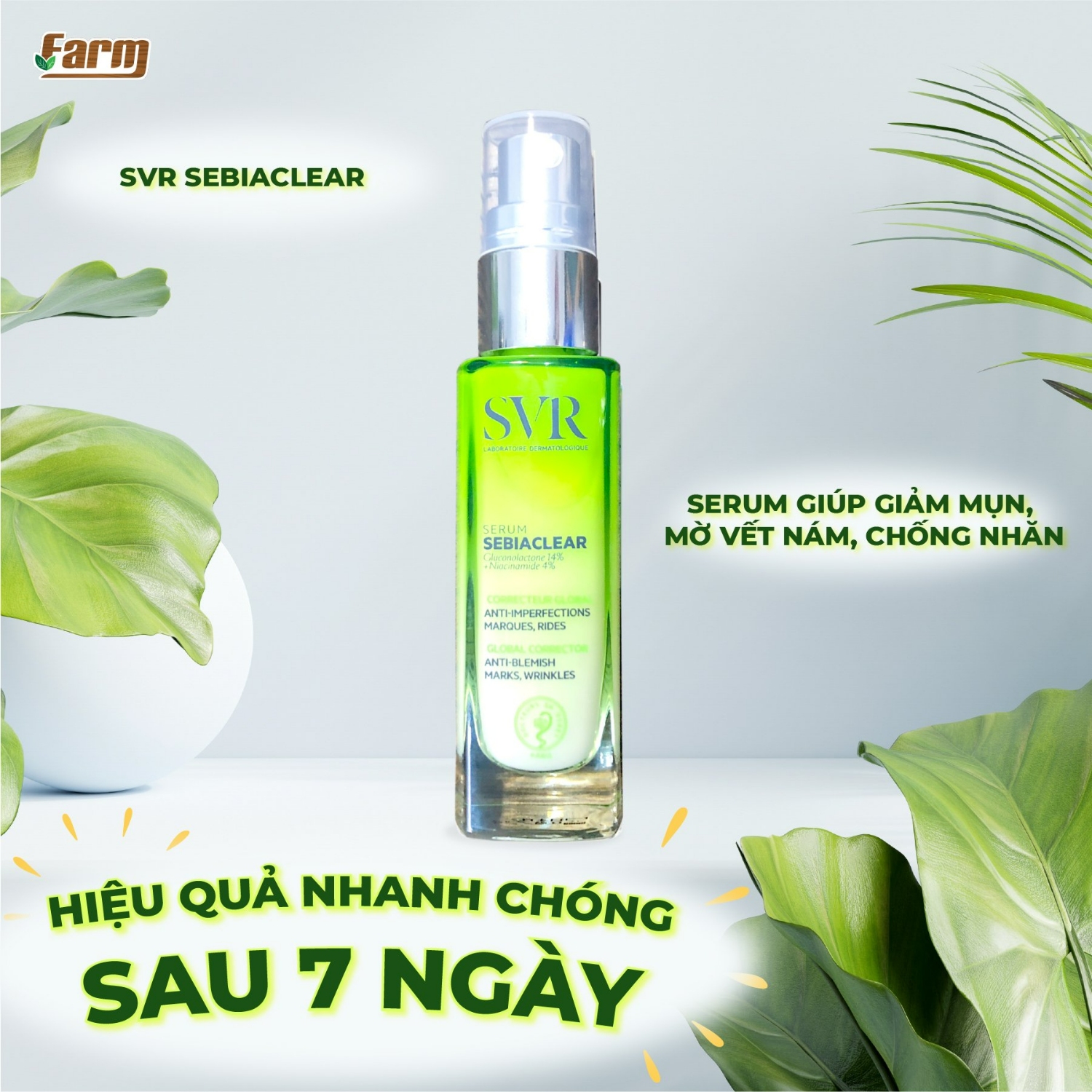 Serum Giúp Giảm Mụn, Mờ Vết Nám, Chống Nhăn SVR Sebiaclear