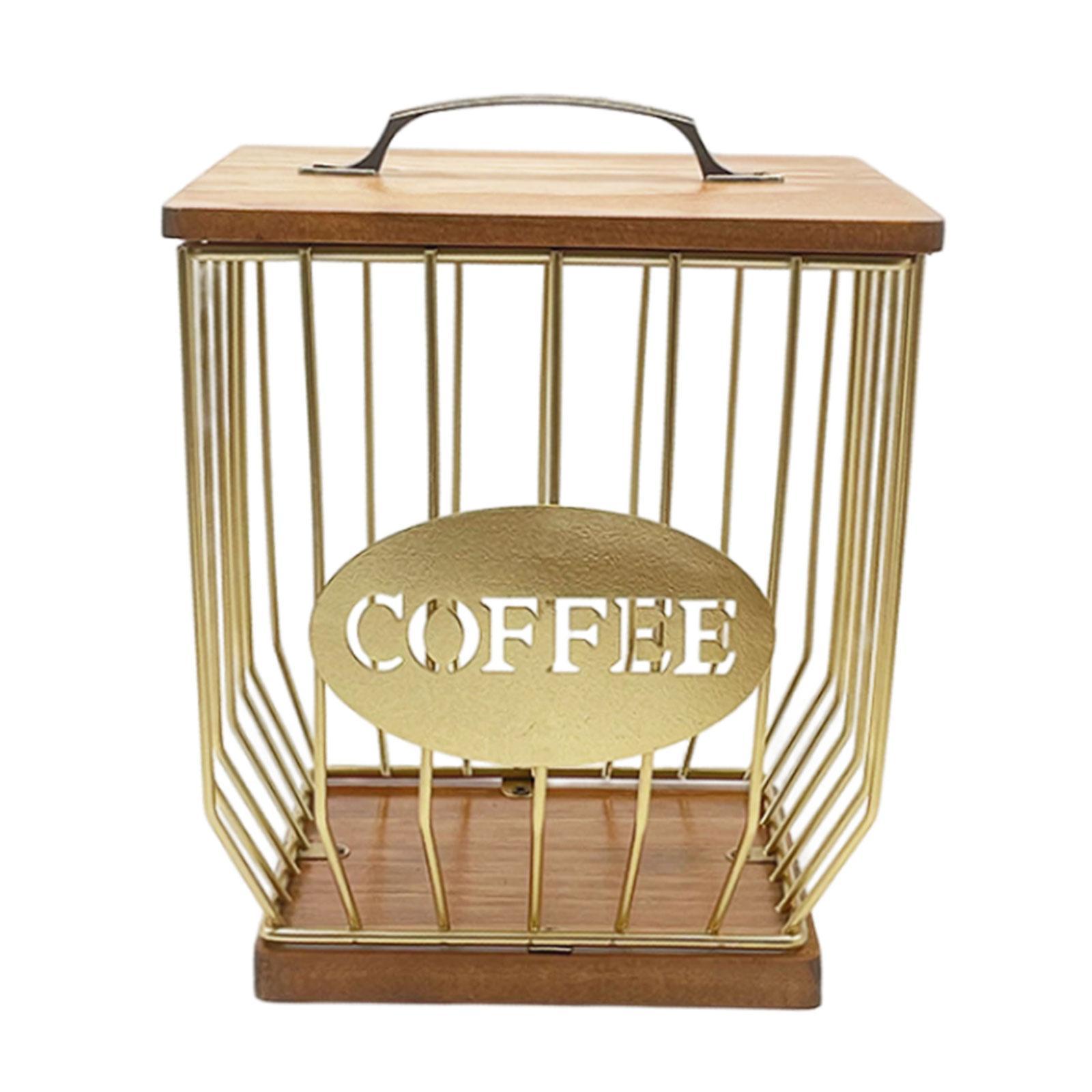 Coffee Pod Holder Coffee Pod Container Organizer Cup Metal Coffee Bar Accessories Coffee Pod Basket for Kitchen Countertop Espresso Capsules