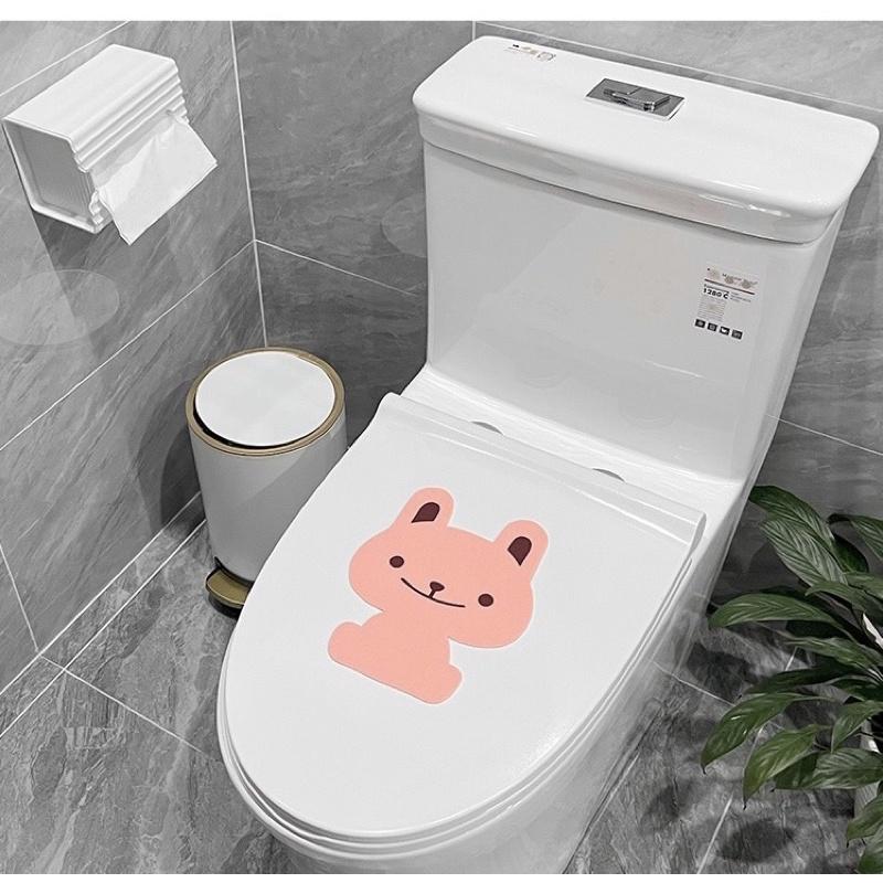 Miếng dán khử mùi bồn cầu, nhà vệ sinh, nhà tắm hình thú dễ thương kèm keo dán