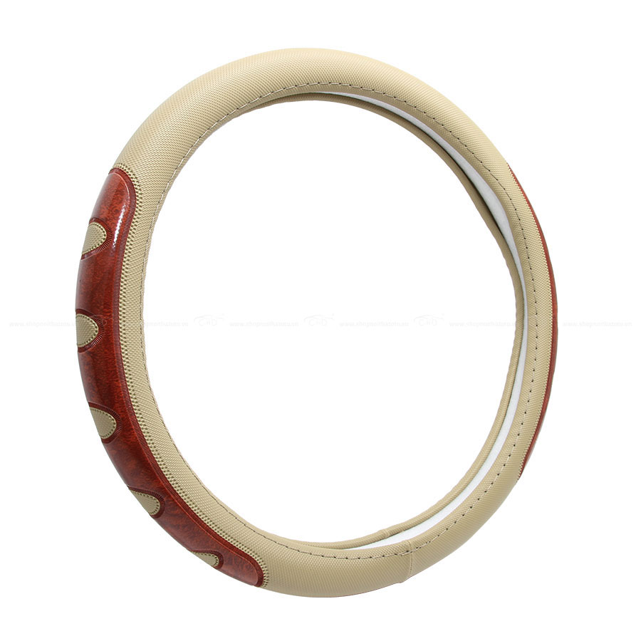 Bọc Vô Lăng CIND LP-882 Size M Màu Kem Gỗ