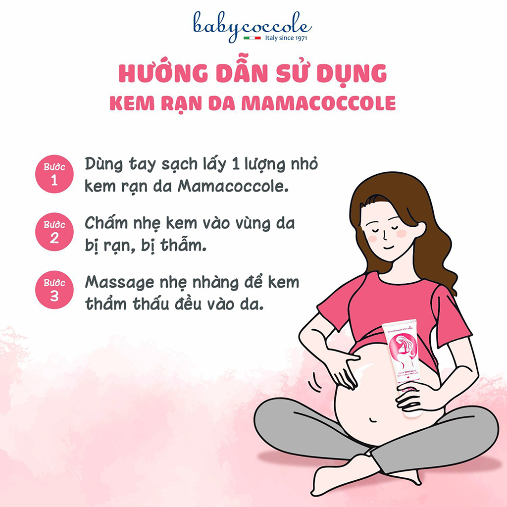 Kem chống rạn da và làm mờ sẹo cho bà bầu Mammacoccole, dưỡng da ngừa thâm khi mang thai và sau sinh 300ml