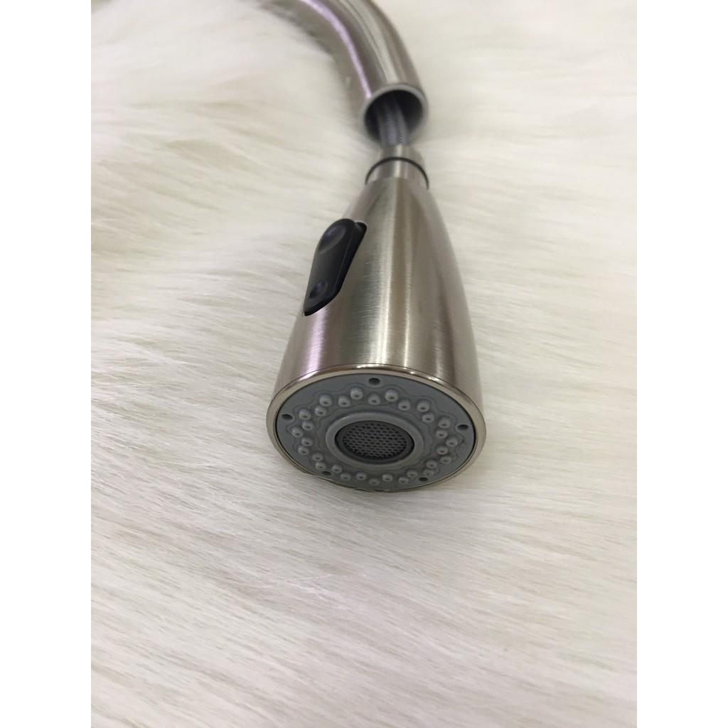 Vòi rửa bát rút dây inox 304 VRB23 - tặng đôi dây cấp nước