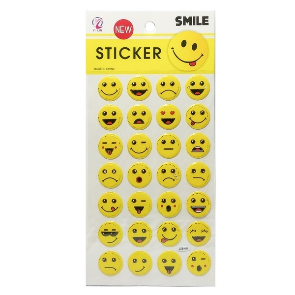 Bộ 3 Sticker Mặt Cười (Mẫu Sản Phẩm Giao Ngẫu Nhiên)