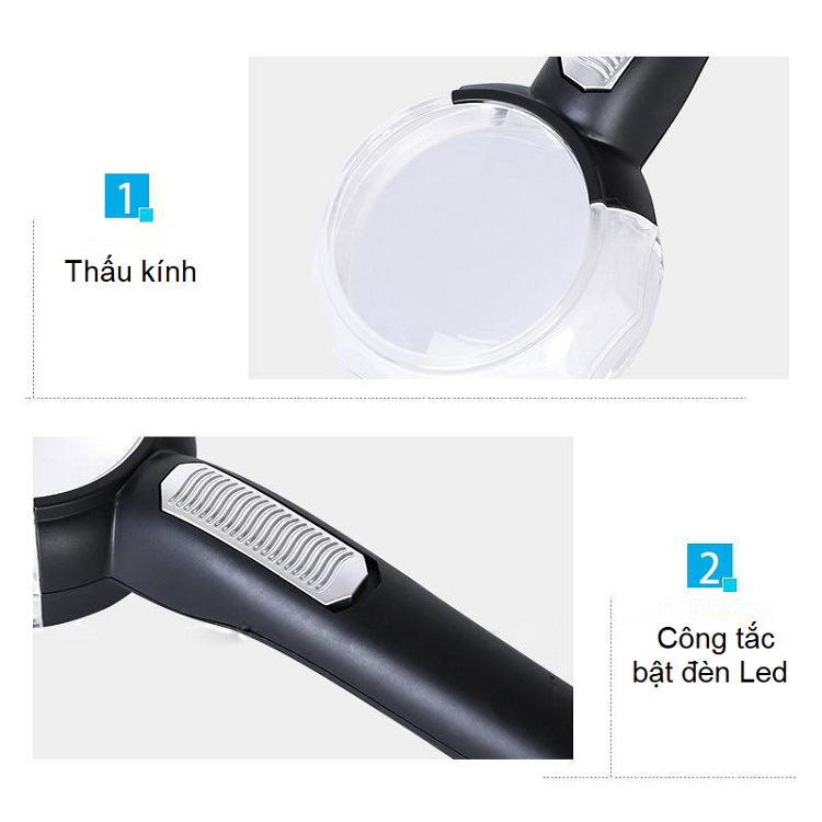 Kính lúp cầm tay TH-8015 có độ phóng đại 10 lần