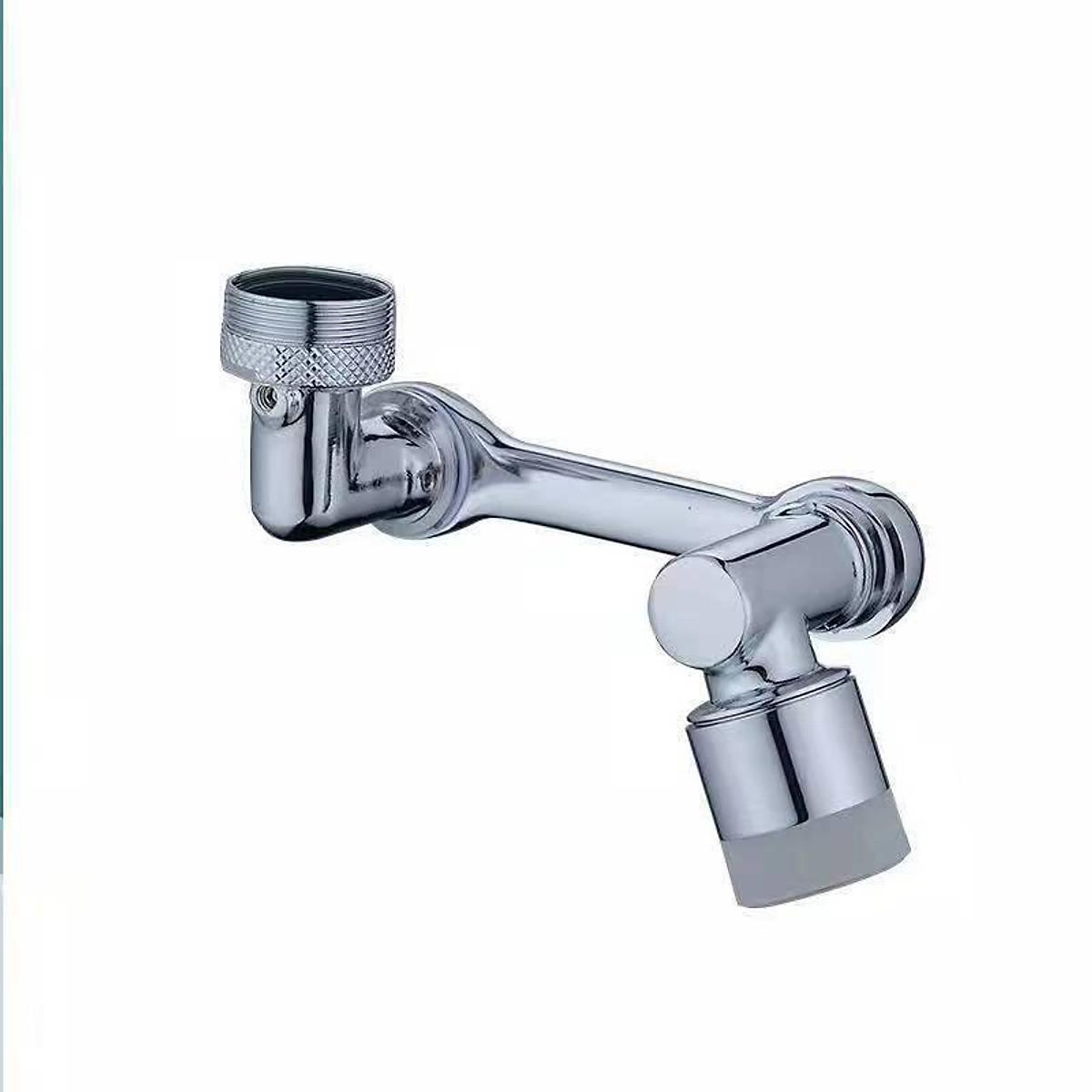 Đầu Nối Vòi Nước Thông Minh Xoay 1080 độ 3 Khúc Chất Liệu Inox Cao Cấp Lõi Nhôm Đầu Đồng 2 Chế Độ Nước Tiện Dụng