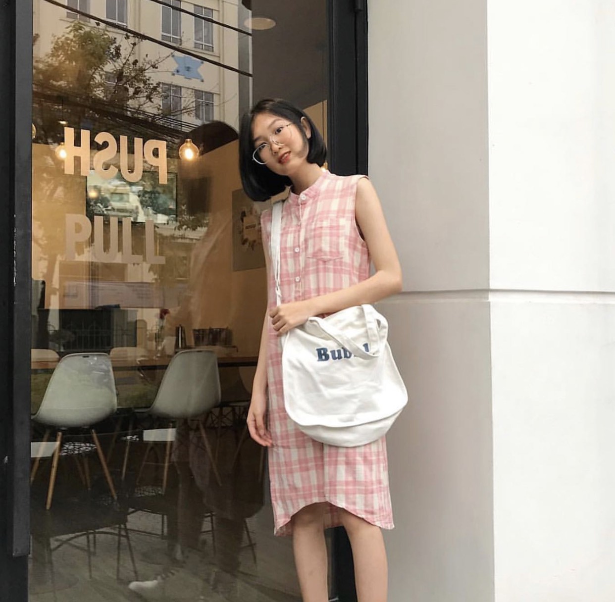 Túi tote vải Bubble