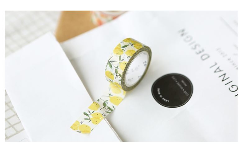 Washi tape cute Hoa quả miếng dán dễ thương trang trí sổ tay bullet journal nhật ký Lalunavn - A05