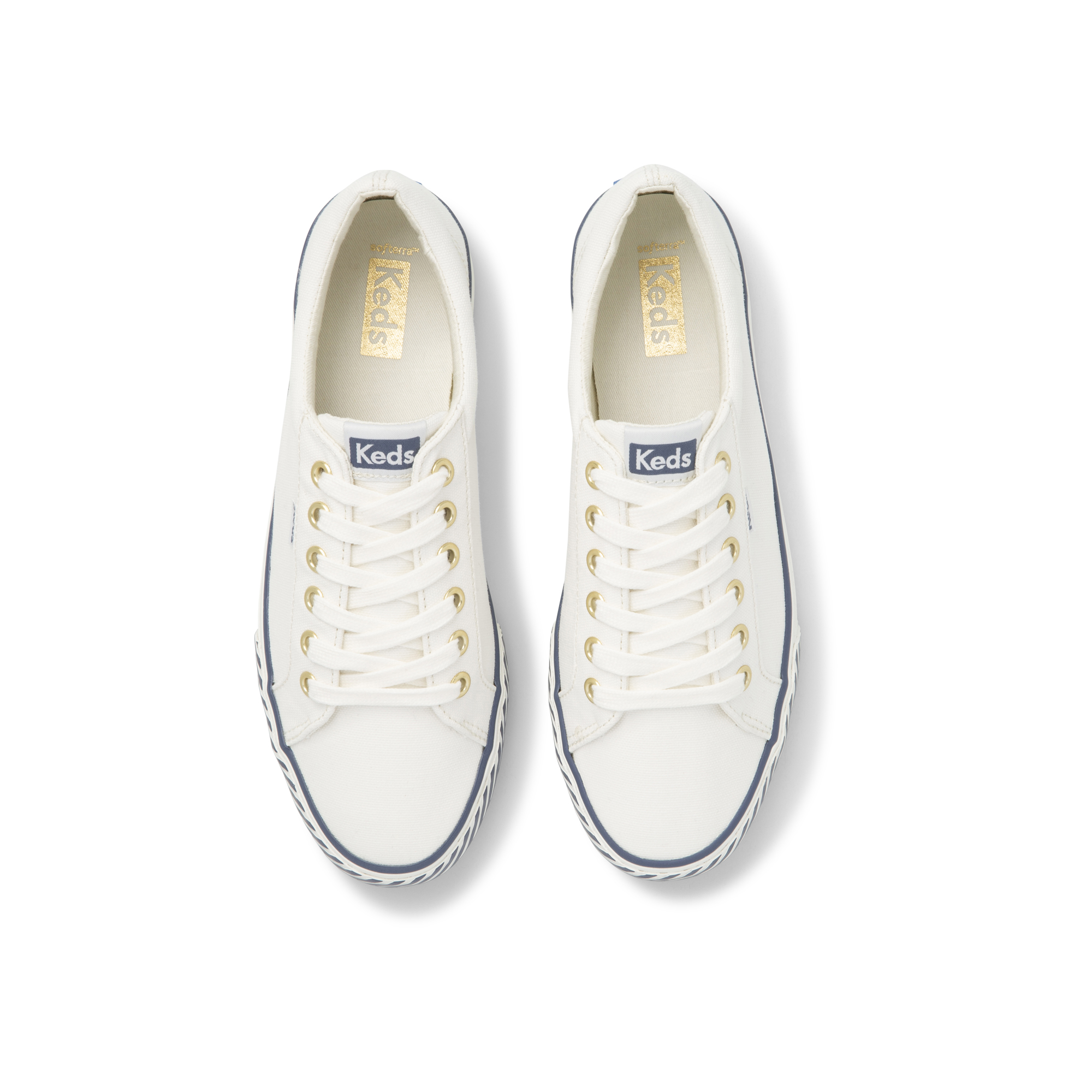 Giày Thể Thao Keds Nữ- Jump Kick Majestic Canvas White- KD065977