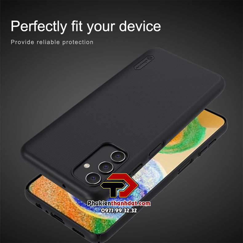Ốp lưng cho SamSung Galaxy A04s chính hãng Nillkin dạng sần chống bám vân tay - Hàng chính hãng