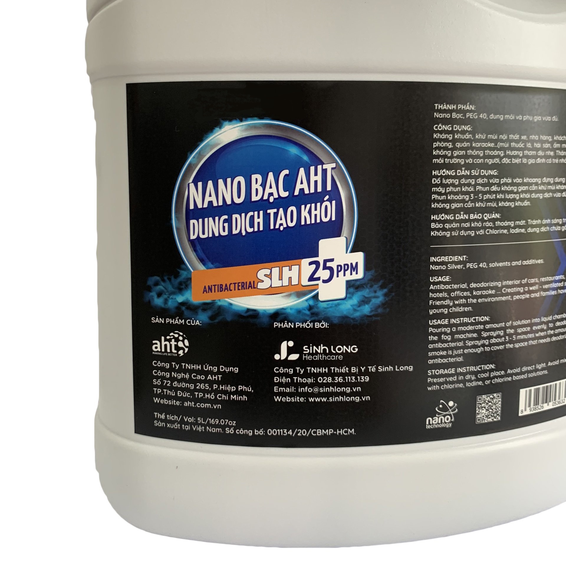 [5L-Bạc Hà] NANO BẠC SLH KHỬ KHUẨN DẠNG KHÓI