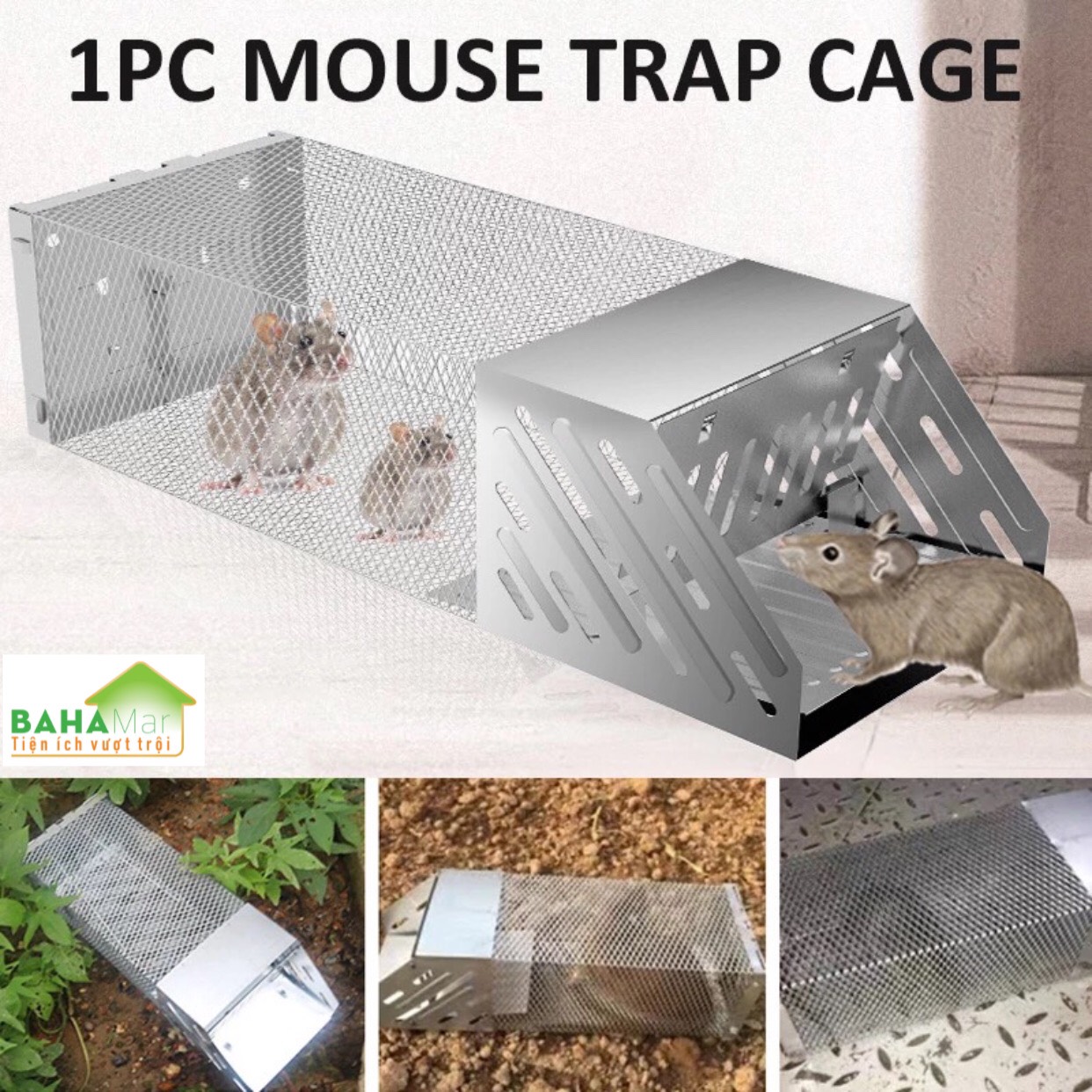 BẪY CHUỘT LIÊN HOÀN TÁI SỬ DỤNG - BẮT CHUỘT TỰ ĐỘNG AN TOÀN VỚI NGƯỜI DÙNG Có thể bắt một số chuột tại một thời gian, rất khó khăn cho chuột trốn thoát khi đã vào bẫy