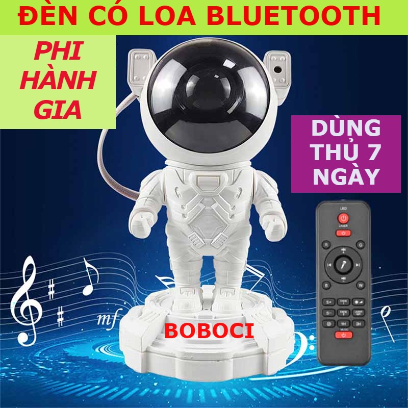 Đèn phi hành gia Loa bluetooth đèn chiếu sao thiên hà - Để bàn trang trí nghe nhạc giải trí