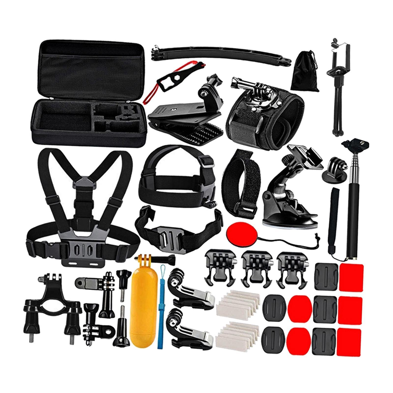 50 in 1 Action Camera Accessory Kit for HERO9 8 Black 7 6 5 4 3+ 3 2 1