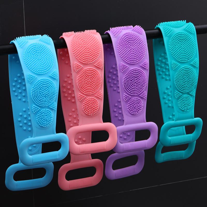 Đai tắm chà lưng silicon, đai cọ lưng massage silicon - GDHN Loại Tốt