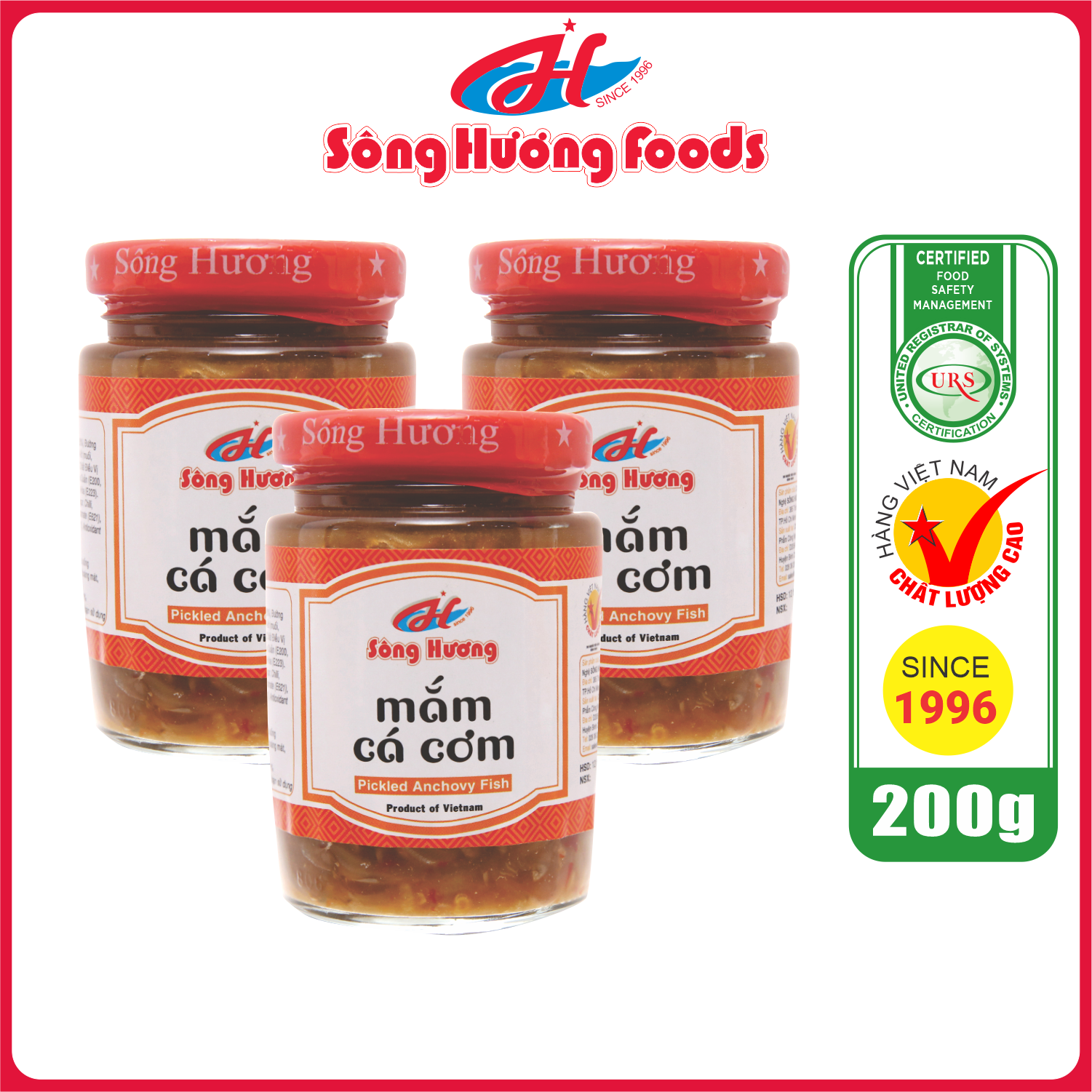 3 Hũ Mắm Nêm Cá Cơm Sông Hương Foods Hũ 200g