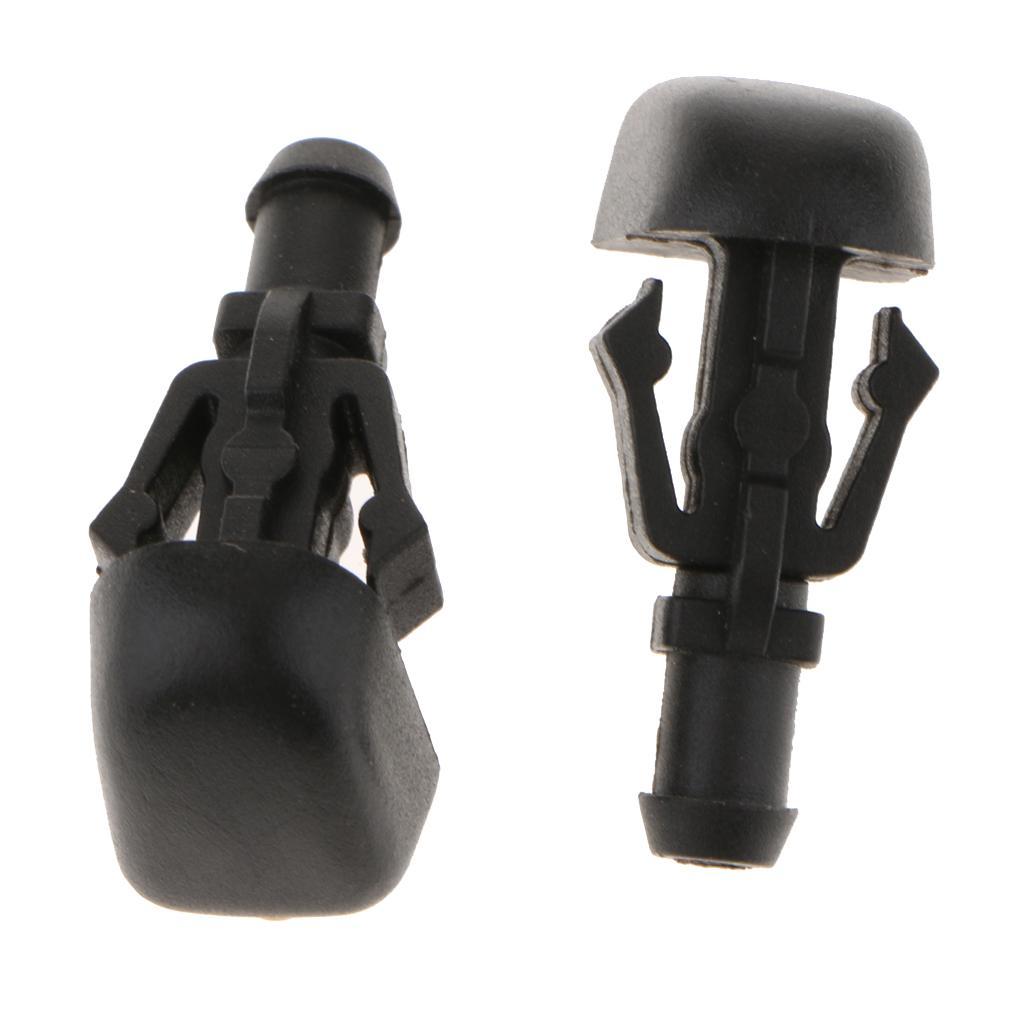 2 Pieces Car Front Windshield Washer Wiper Fluid Spray Jet Nozzles for