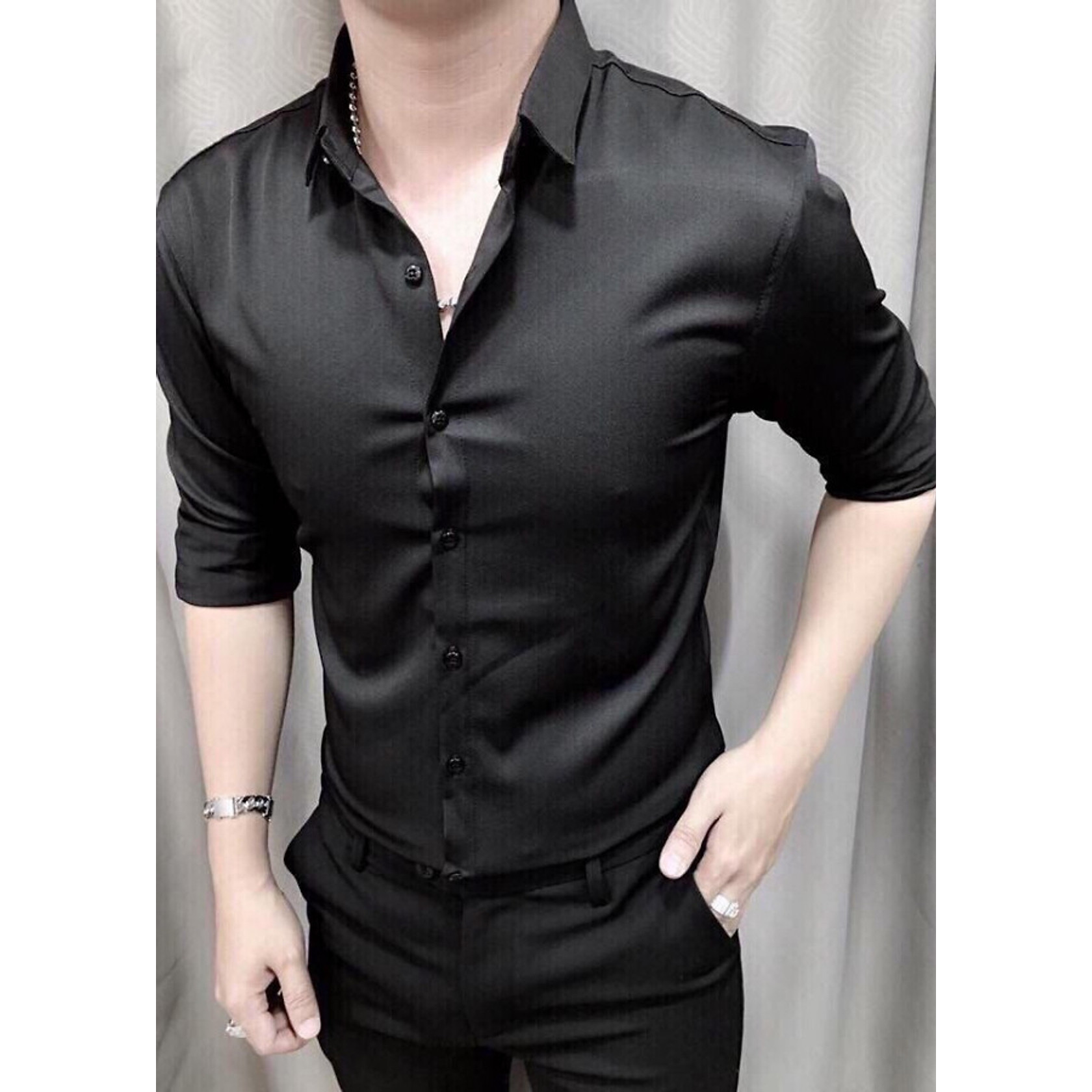 Áo sơmi nam Uniqlo tay dài Easy Care Jersey Slim Fit màu đen Chuyên nhận đặt hàng xách tay từ các nước về Việt Nam với giá rẻ uy tín #19 Áo sơmi nam Uniqlo tay dài Easy Care Jersey Slim Fit màu đen Chuyên nhận đặt hàng xách tay từ các nước về Việt Nam với giá rẻ uy tín