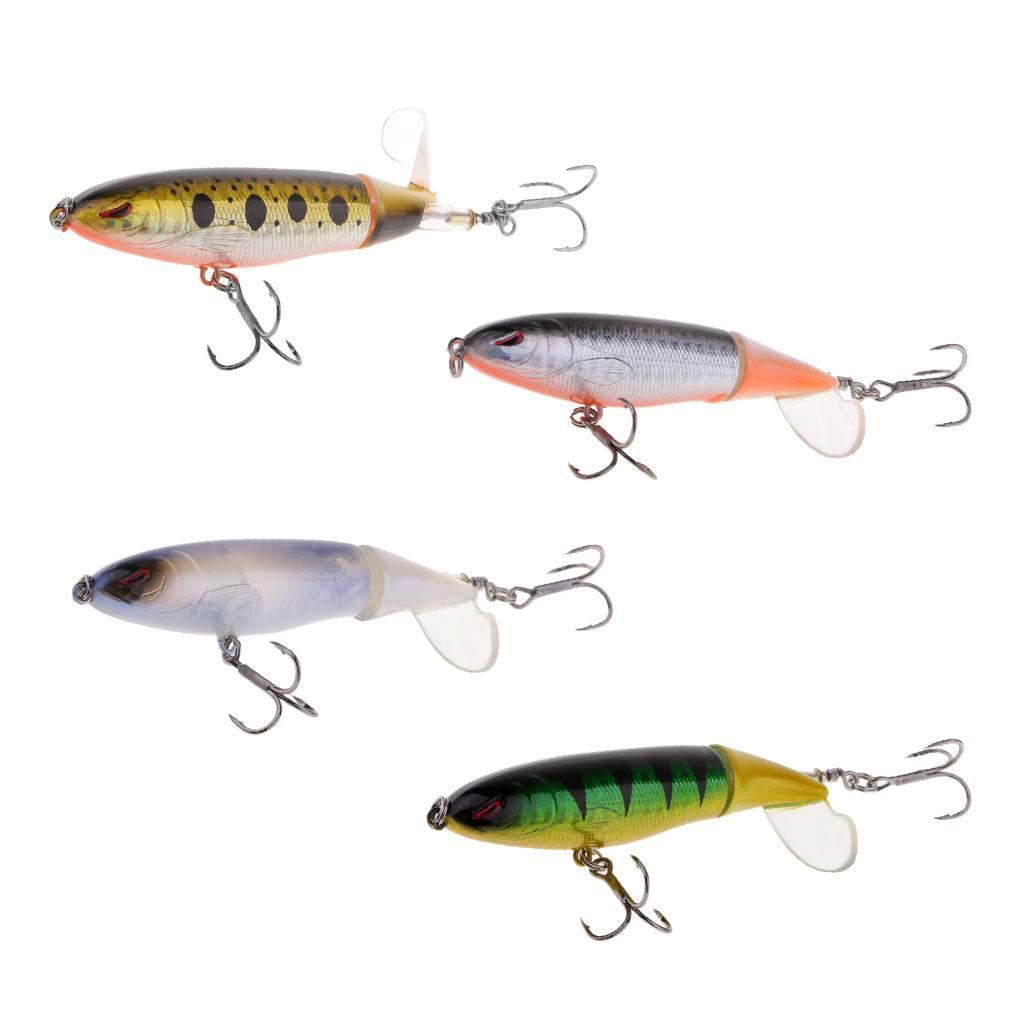 2pcs Popper Whopper 10cm 13.2g Topwater Lure for Carp Sea Bass Fishing Lures Artificial Hard Baits Soft Rotating Flexible Tail Fishing Tackle Bait