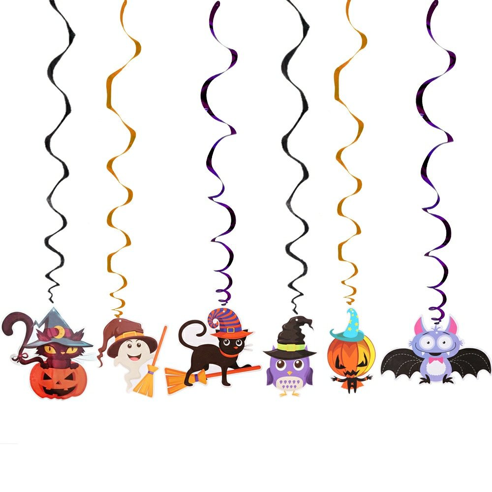 Bộ 6 hình banner thả trần trang trí Halloween (6 hình khác nhau)