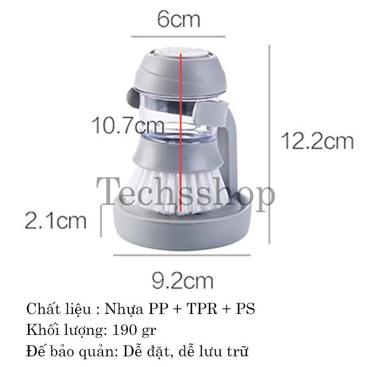 Cọ chà rửa chén bát xoong nồi chứa dung dịch xà phòng tiện lợi - dụng cụ vệ sinh nhà bếp nhà tắm