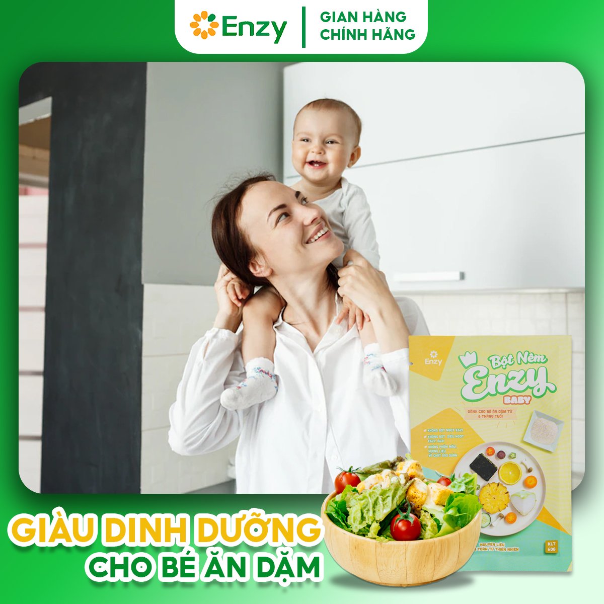 Ruốc Cá Hồi Cho Bé Ăn Dặm Enzy, Lọ 110gr