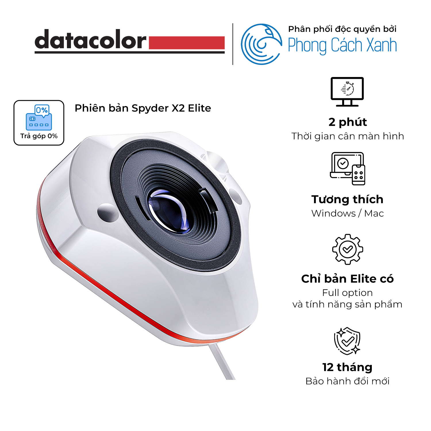 Thiết bị Cân màu màn hình Datacolor Spyder X2 Elite - Hàng Chính Hãng