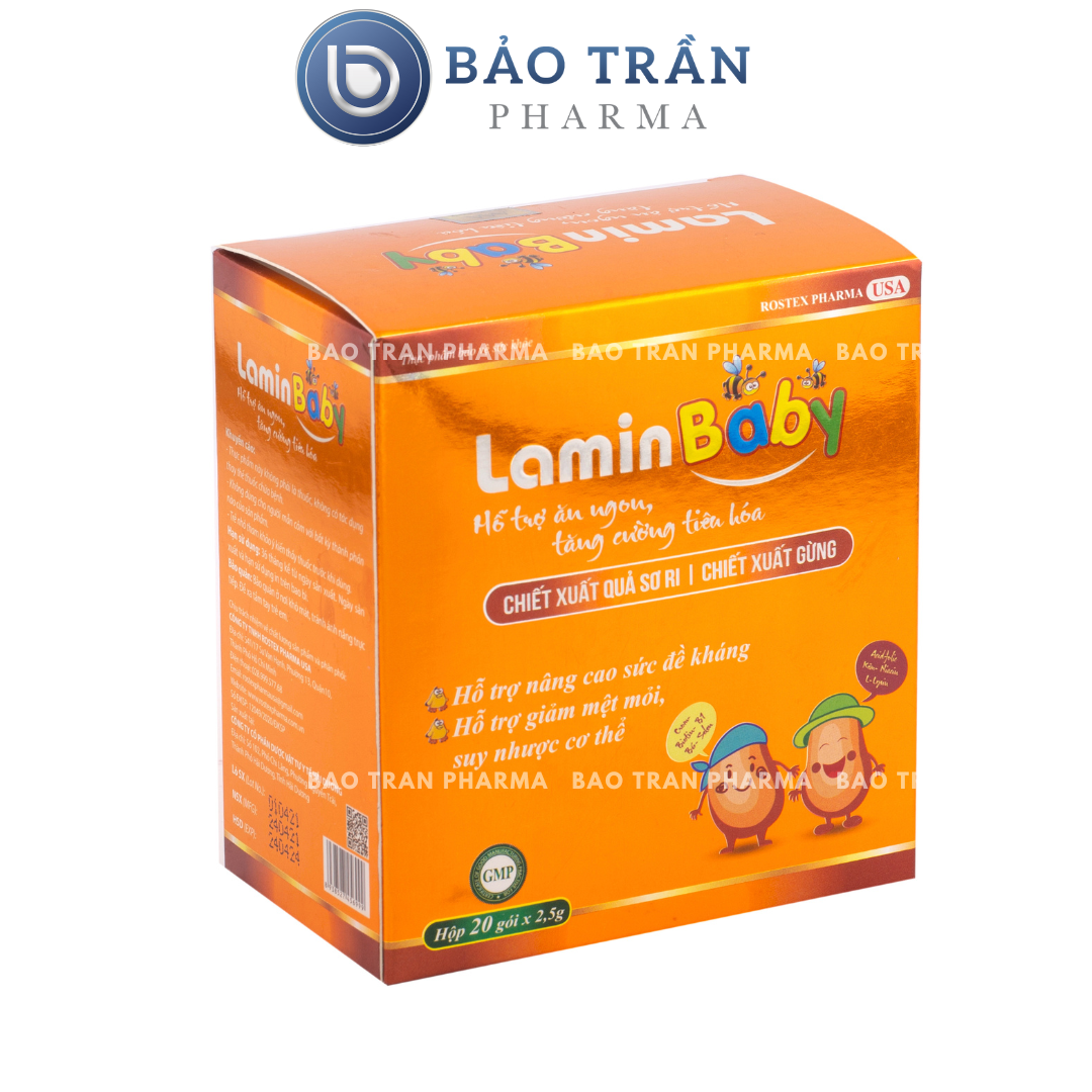 Cốm cho bé Lamin Baby hỗ trợ giúp bé ăn ngon, háp thu tốt, tăng cường sức đề kháng (Hộp 20 gói)