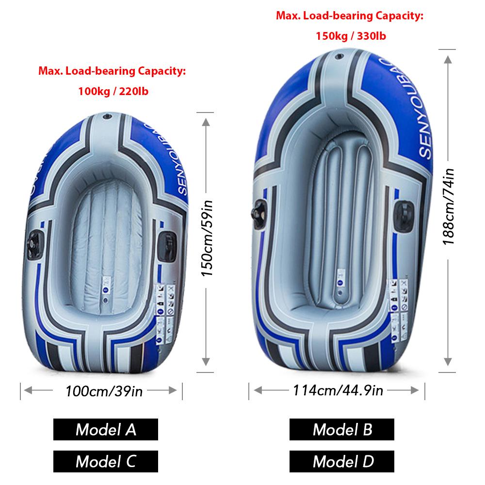 Bộ Thuyền Bơm Hơi Di Động Pvc Dày Có Thể Tháo Rời
