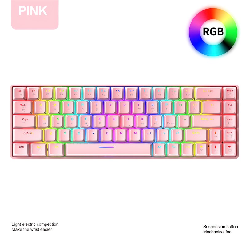 Bàn Phím Cơ Gaming Led RGB T8 mini nhỏ gọn