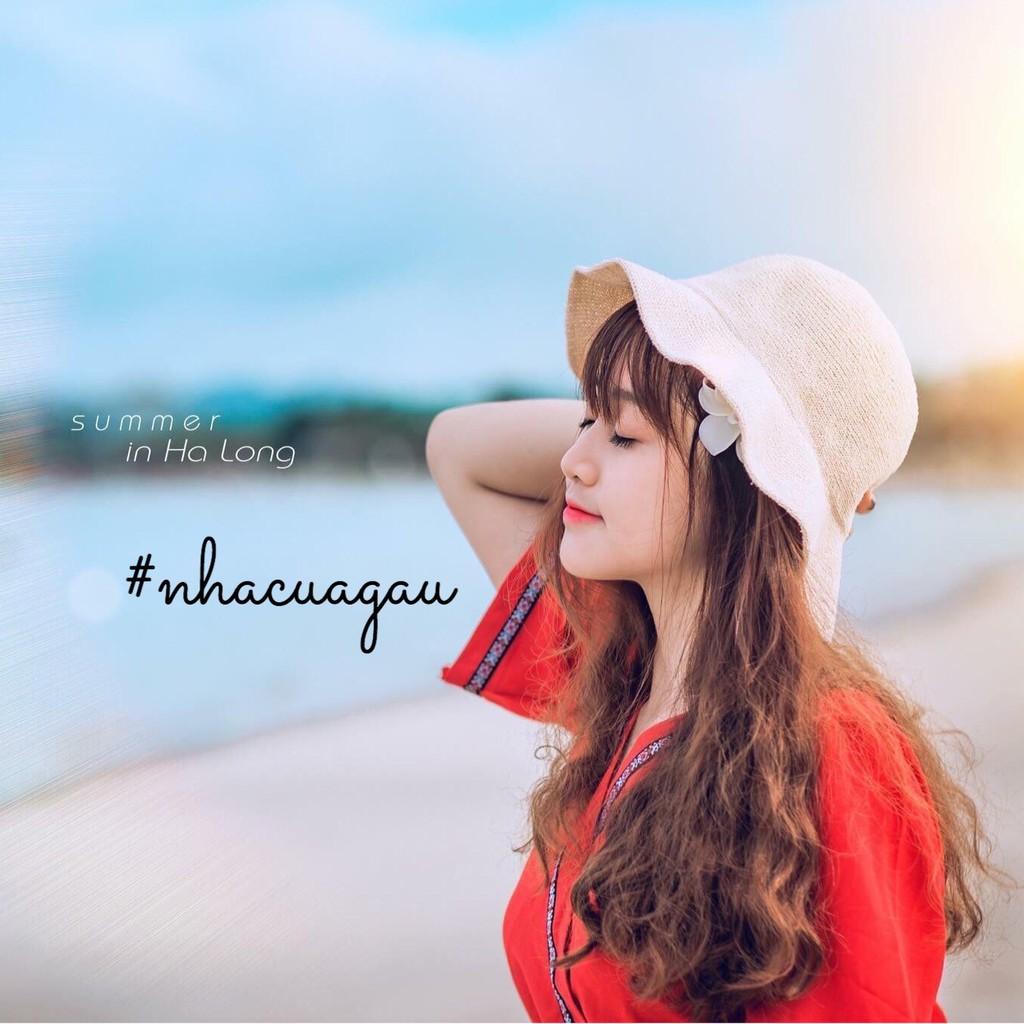 Nón cói ulzzang vành lượn sóng