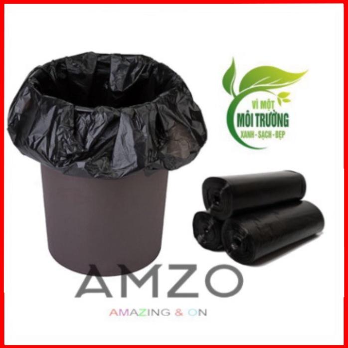 3 cuộn (1kg) túi đựng rác đen, bao rác tự phân hủy sinh học AMZO