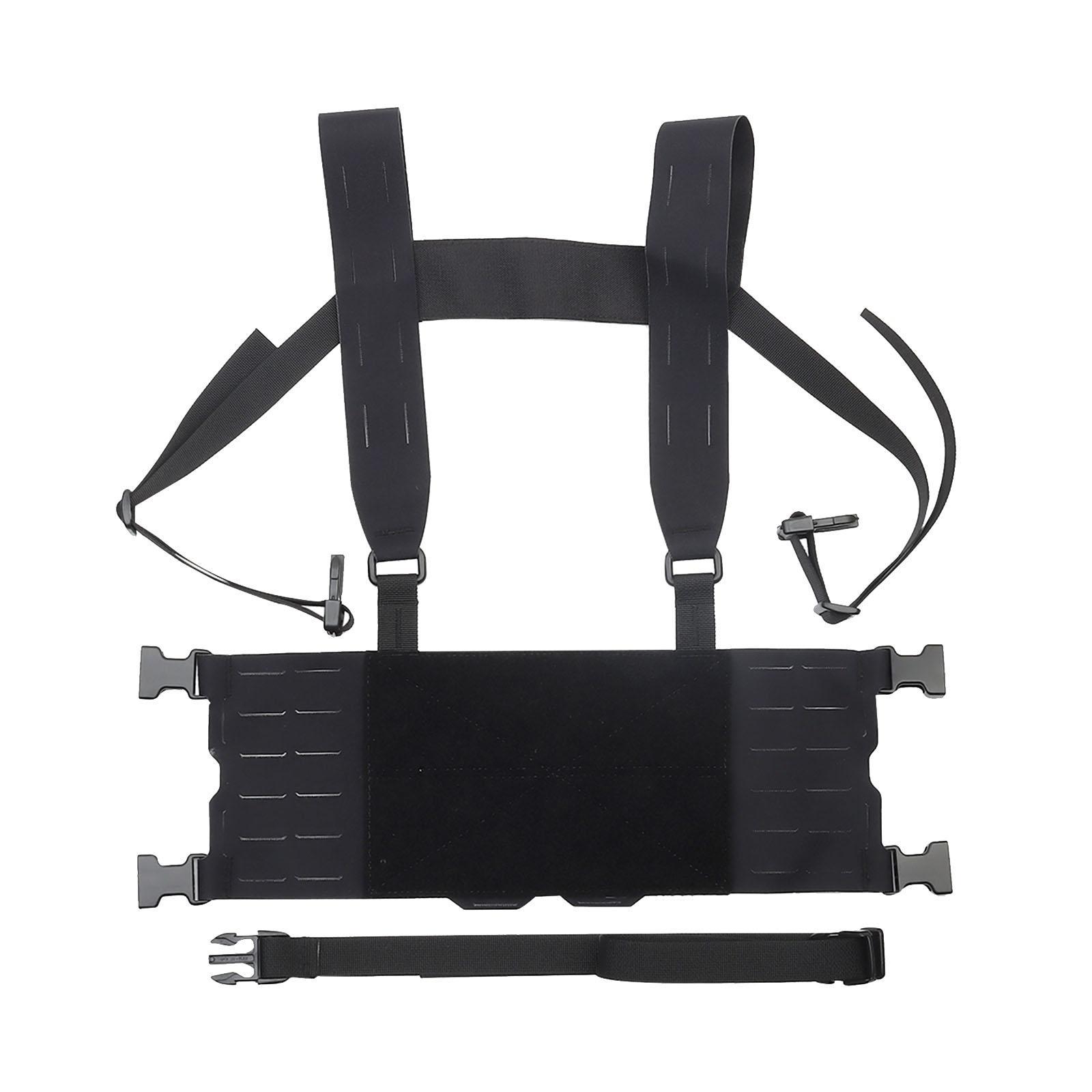 Breathable Hunting Chest Vest Training Adjustable Harness Vest Black