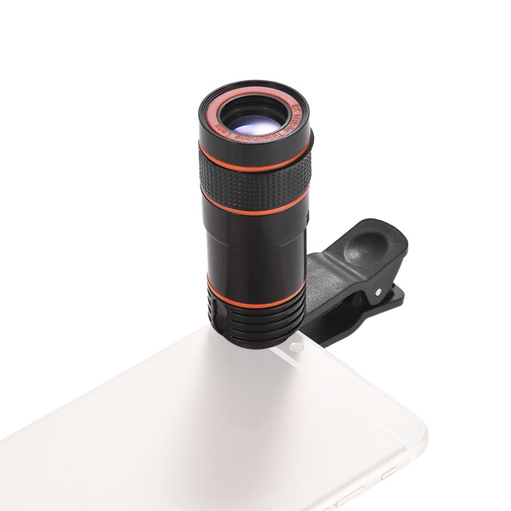 Ống kính viễn vọng điện thoại thông minh thu phóng 8X  có kẹp Đa năng cho iPhone Samsung