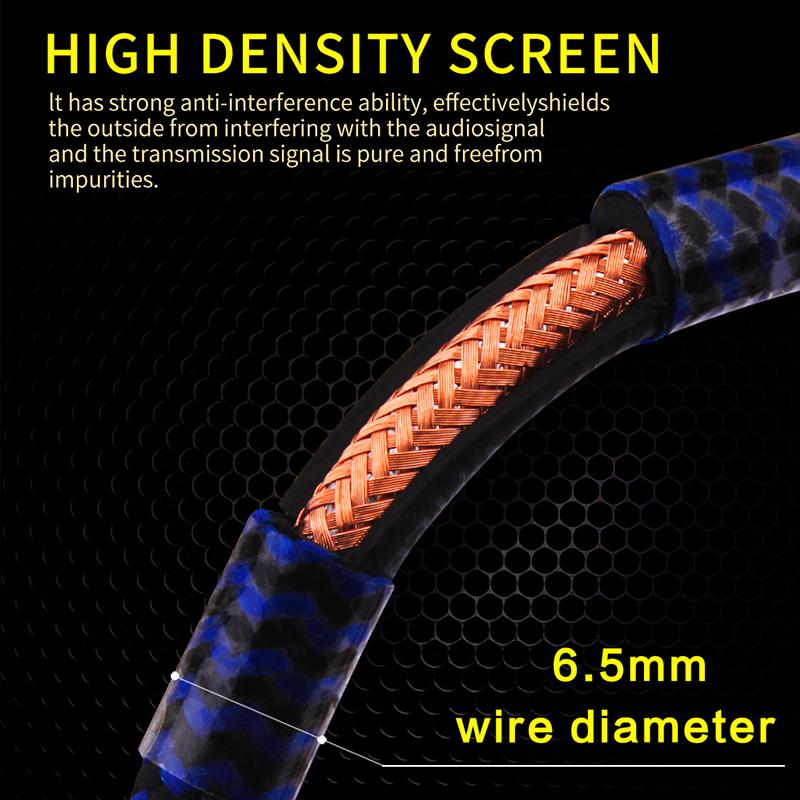 Cáp âm thanh RCA Giắc cắm 3,5 mm AUX sang 2RCA Bộ chuyển đổi đầu đực Cáp âm thanh cho máy tính xách tay MP3 TV Loa siêu trầm Loa khuếch đại Loa Màu sắc: Xanh lam