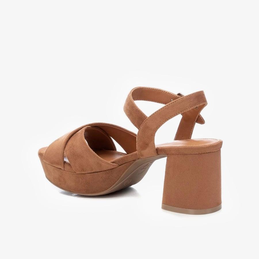 Giày Cao Gót Nữ XTI Camel Microfiber Ladies Sandals