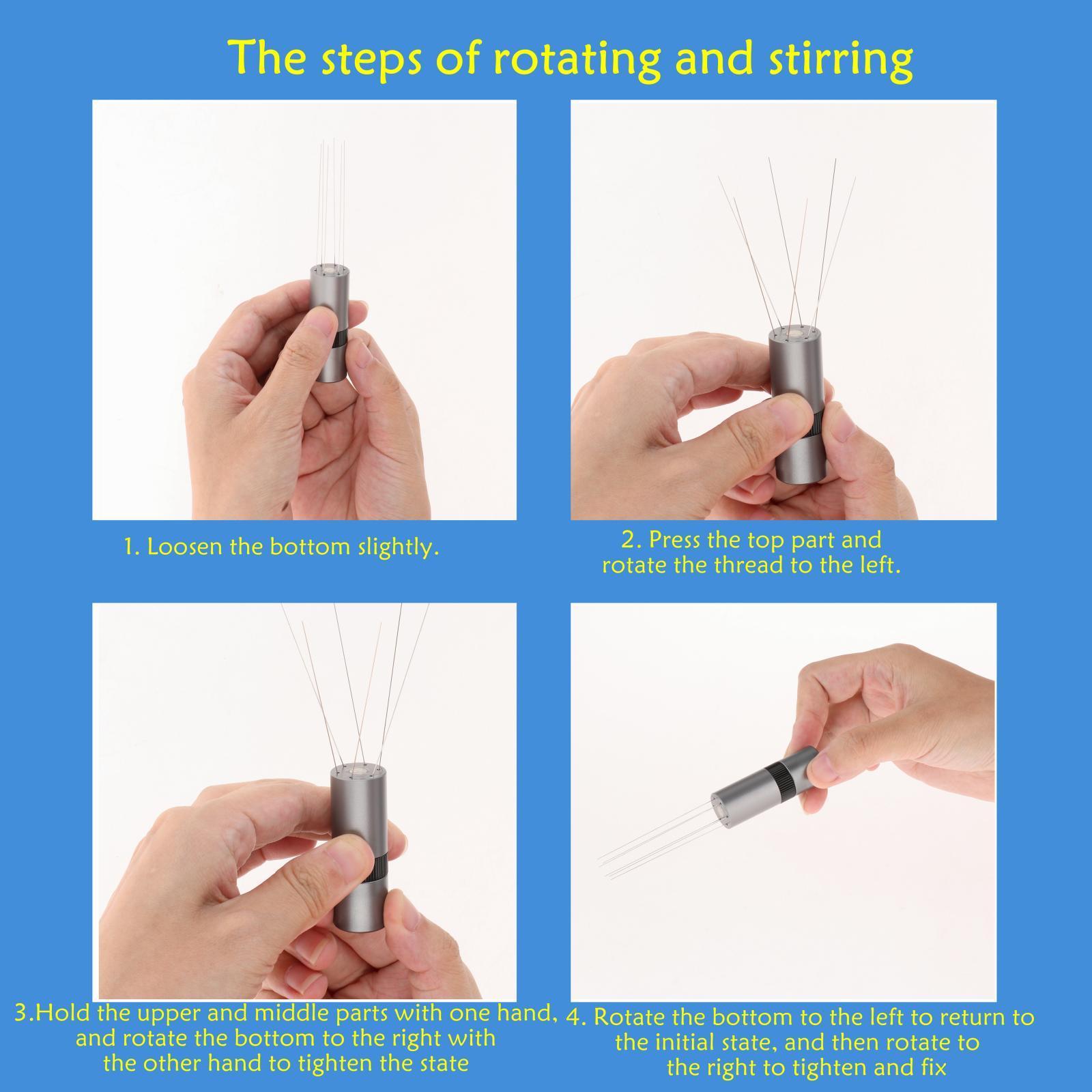 Coffee Stirrer Barista Hand Distribution Tool with Stand Coffee Distributor