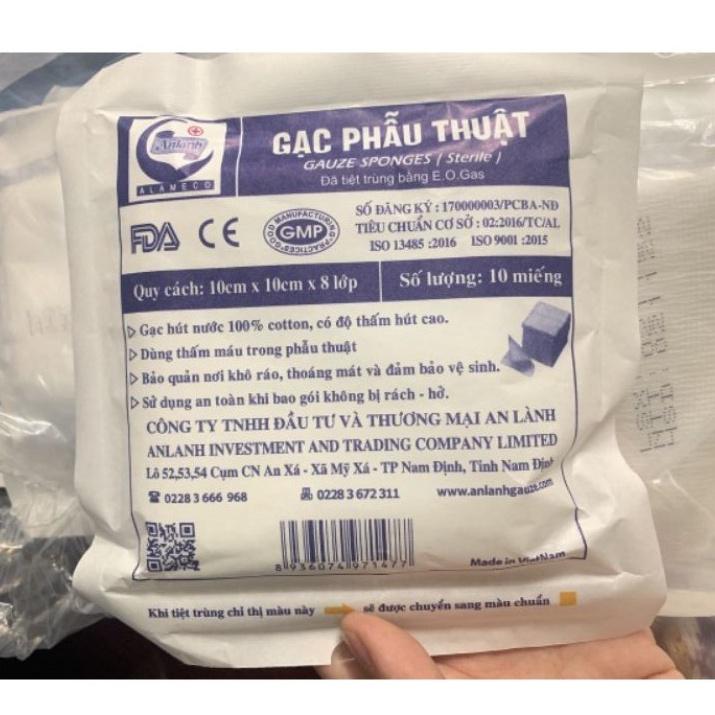 ( 1Gói 10) Miếng Gạc - Đắp Mặt Nạ Tiệt Trùng Cắt Sẵn 30x30cm