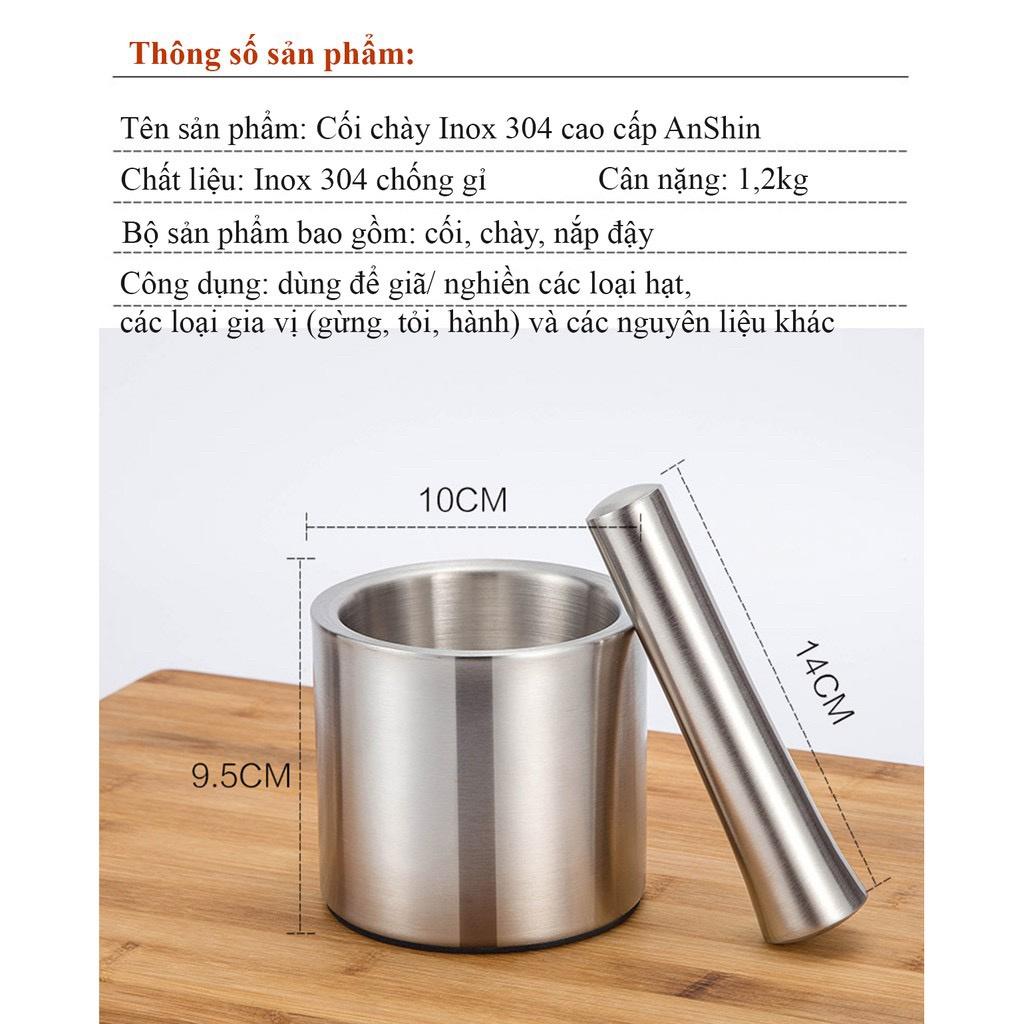 Bộ chày cối inox 304 - Hàng xuất Đức