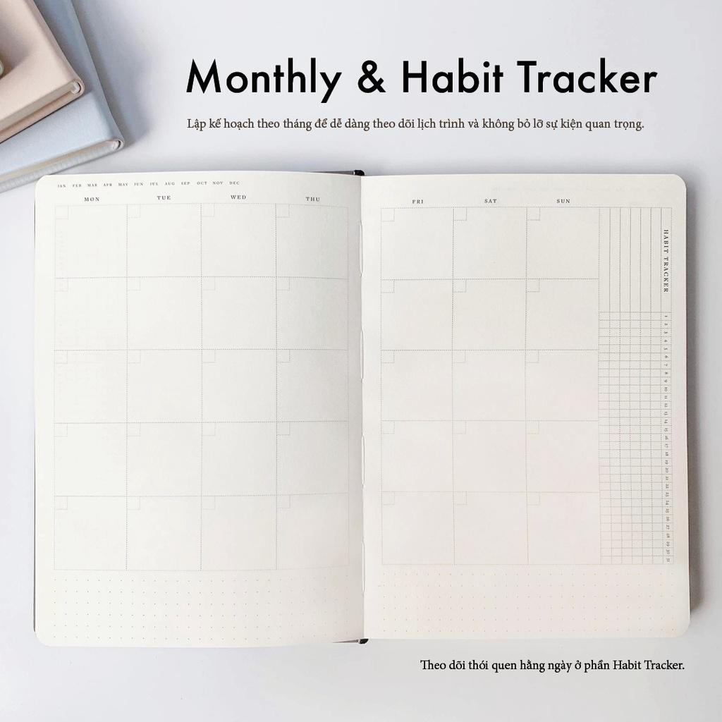 The Essential Planner 2023 - Sổ Lên Kế Hoạch Monthly - Weekly - Habit Tracker - Reflection (Không in sẵn ngày)