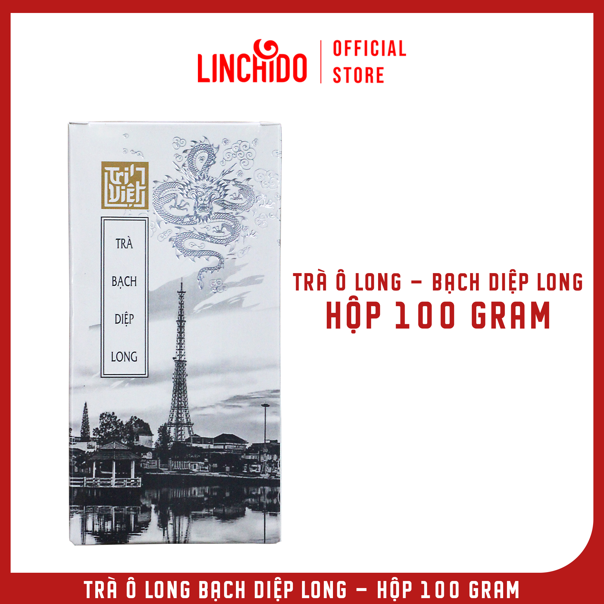 Trà Ô Long - Bạch Diệp Long - Hộp 100 Gram