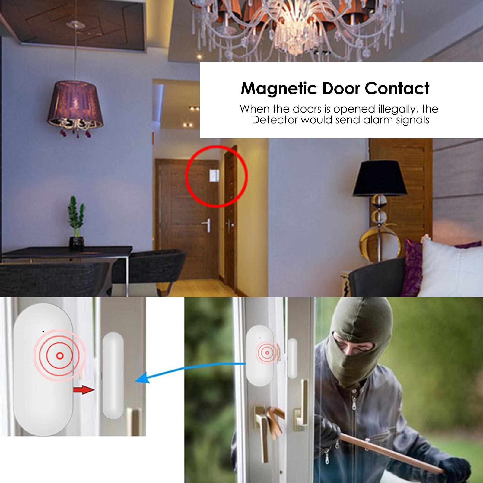 Cảm biến cửa Wi-Fi báo động thời gian thực tiếp xúc với máy dò thông minh giữ an toàn nhà cửa