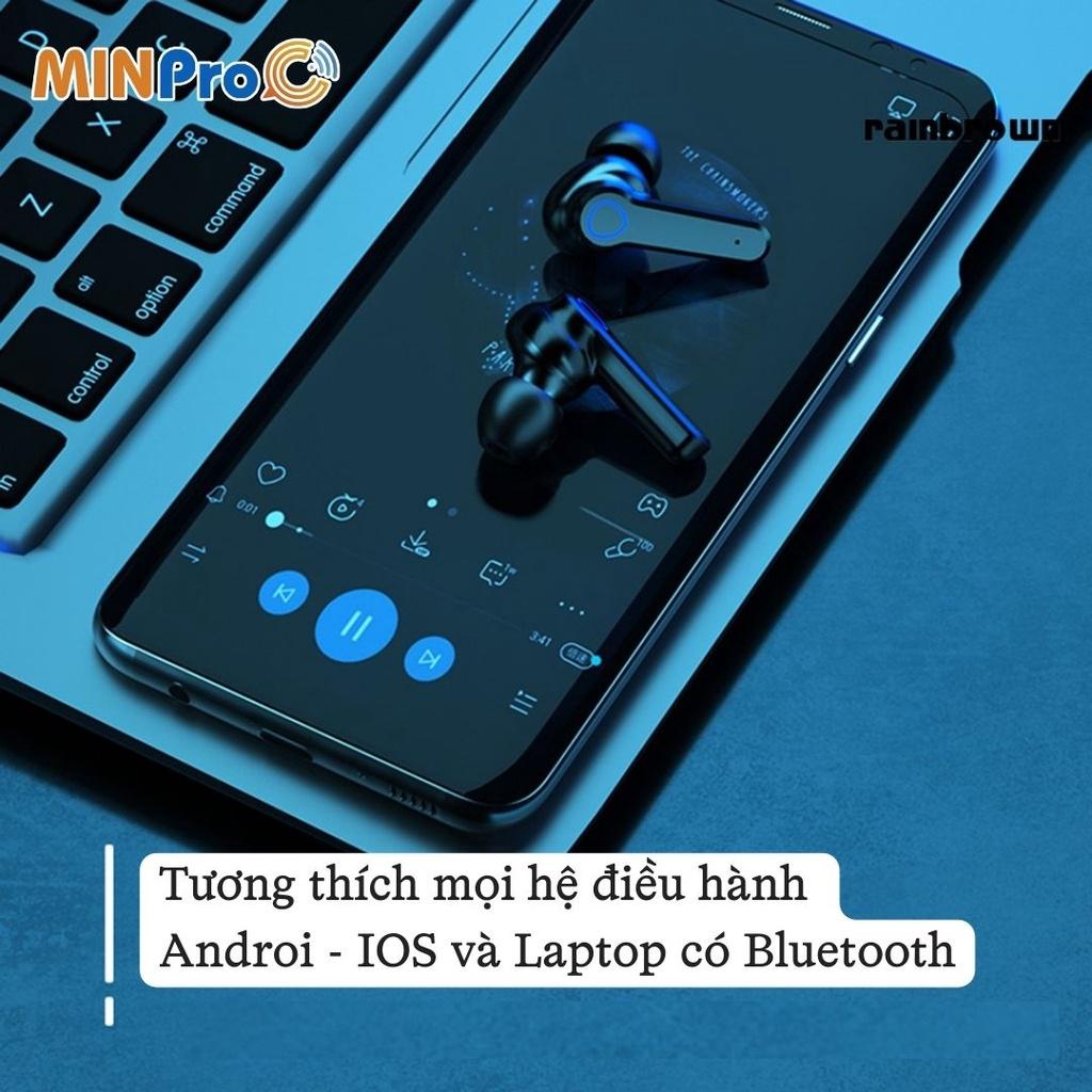 Tai nghe Bluetooth không dây MINPRO M19 - Hỗ Trợ Đàm Thoại, Chống Nước, Có Đèn Pin Bảo hành 1 đổi 1