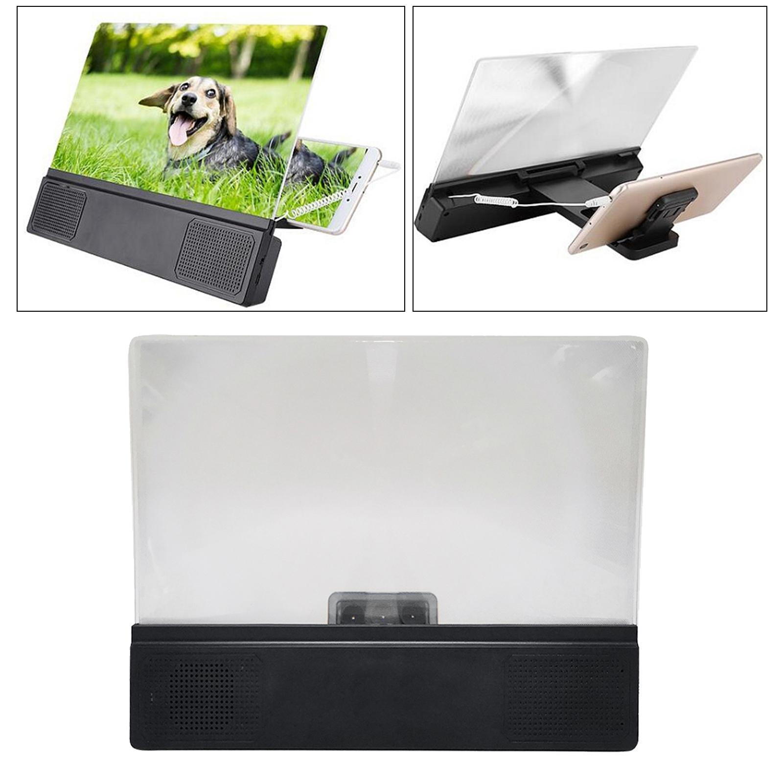 12 inch Mobile Phone Curved Screen Magnifier 3D HD Video Amplifier for Video