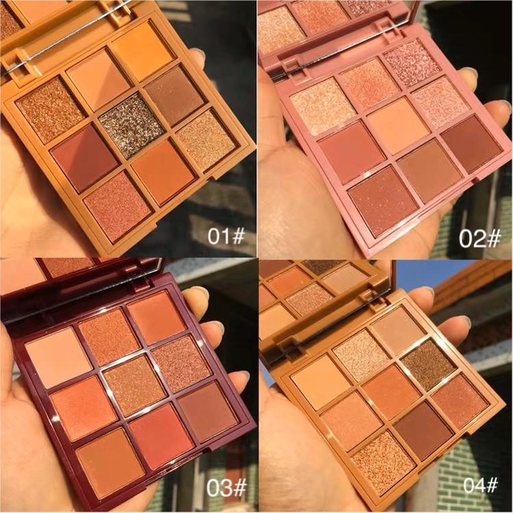 Bảng phấn mắt 9 ô Hold Live màu đỏ nhung thời trang